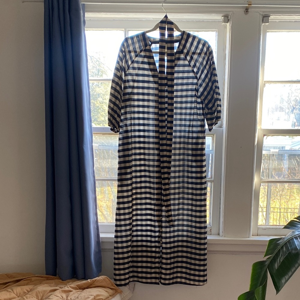 H&M Navy and Cream Striped Garment